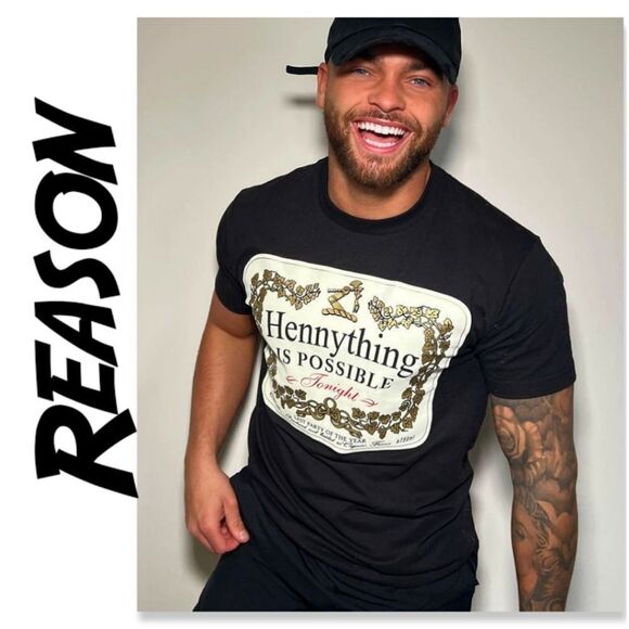 NWT Reason Hennything Is Possible Short Sleeve Crew Tee - Black - Picture 1 of 16